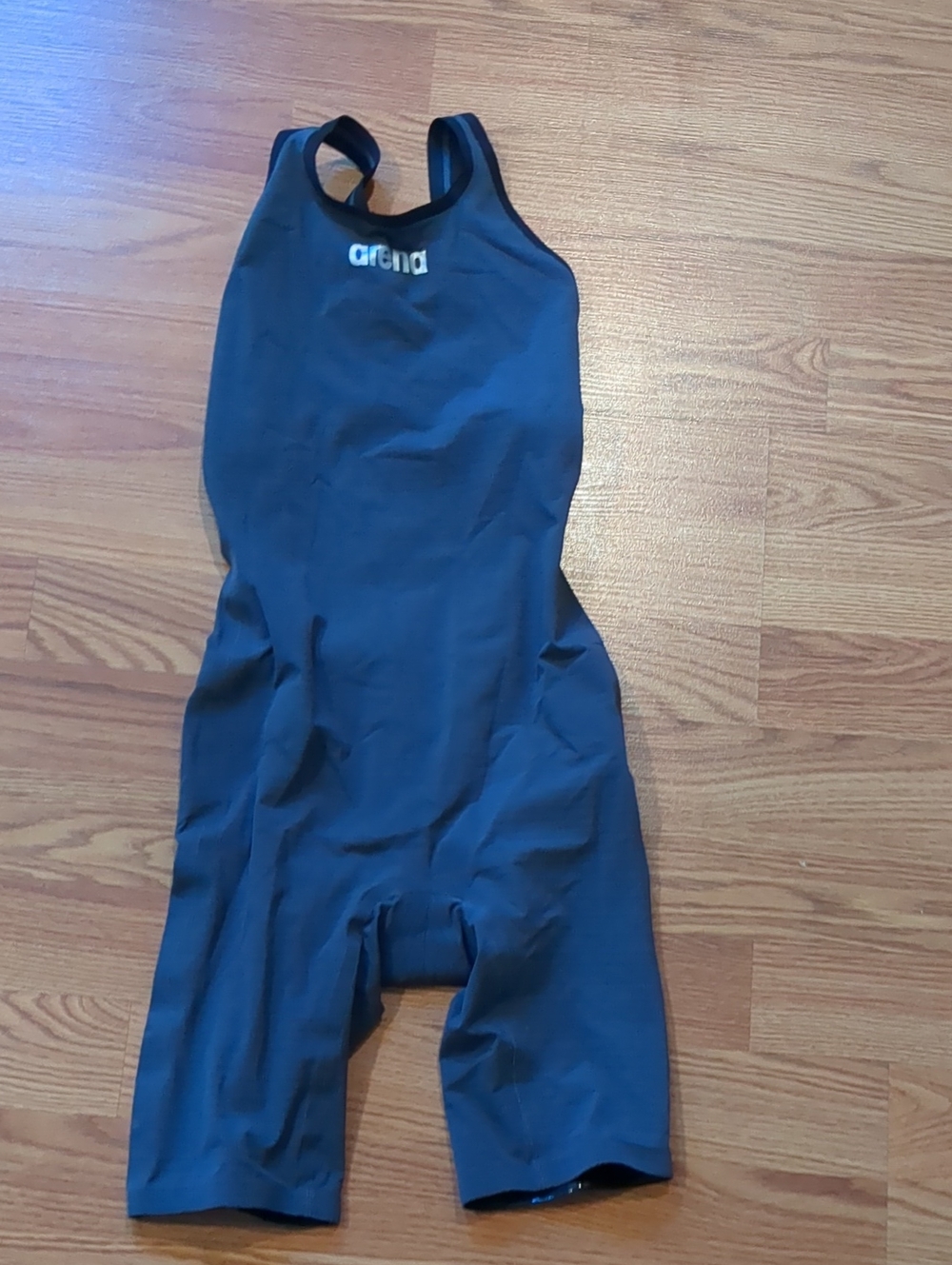 Arena Powerskin Carbon Pro Open Back Kneeskin Tech Suit Grey Size 28
